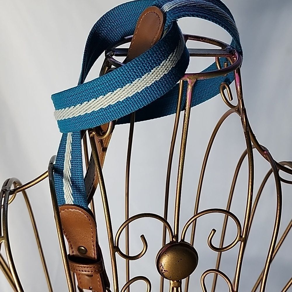 Vintage Belt Ocean Blue & White Size 32